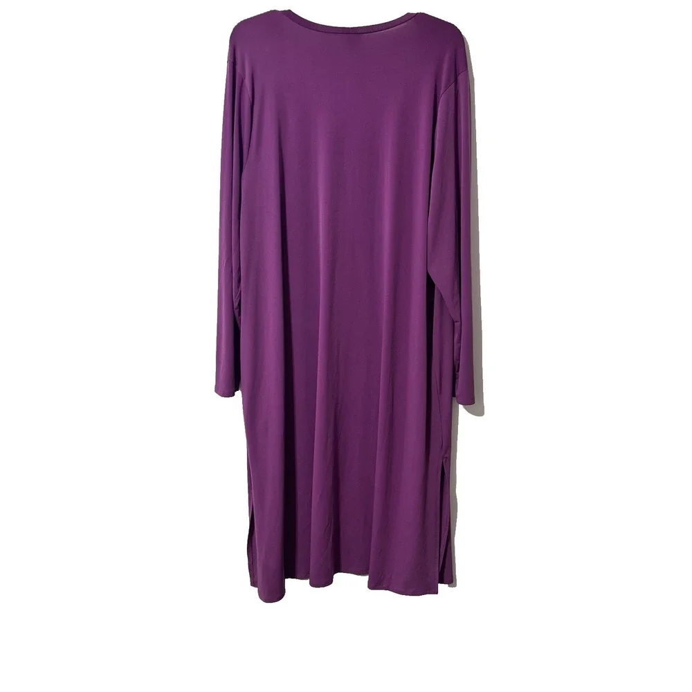 Torrid Duster Cardigan Kimono Purple Plus Size 3 Open Front Long Sleeve Casual